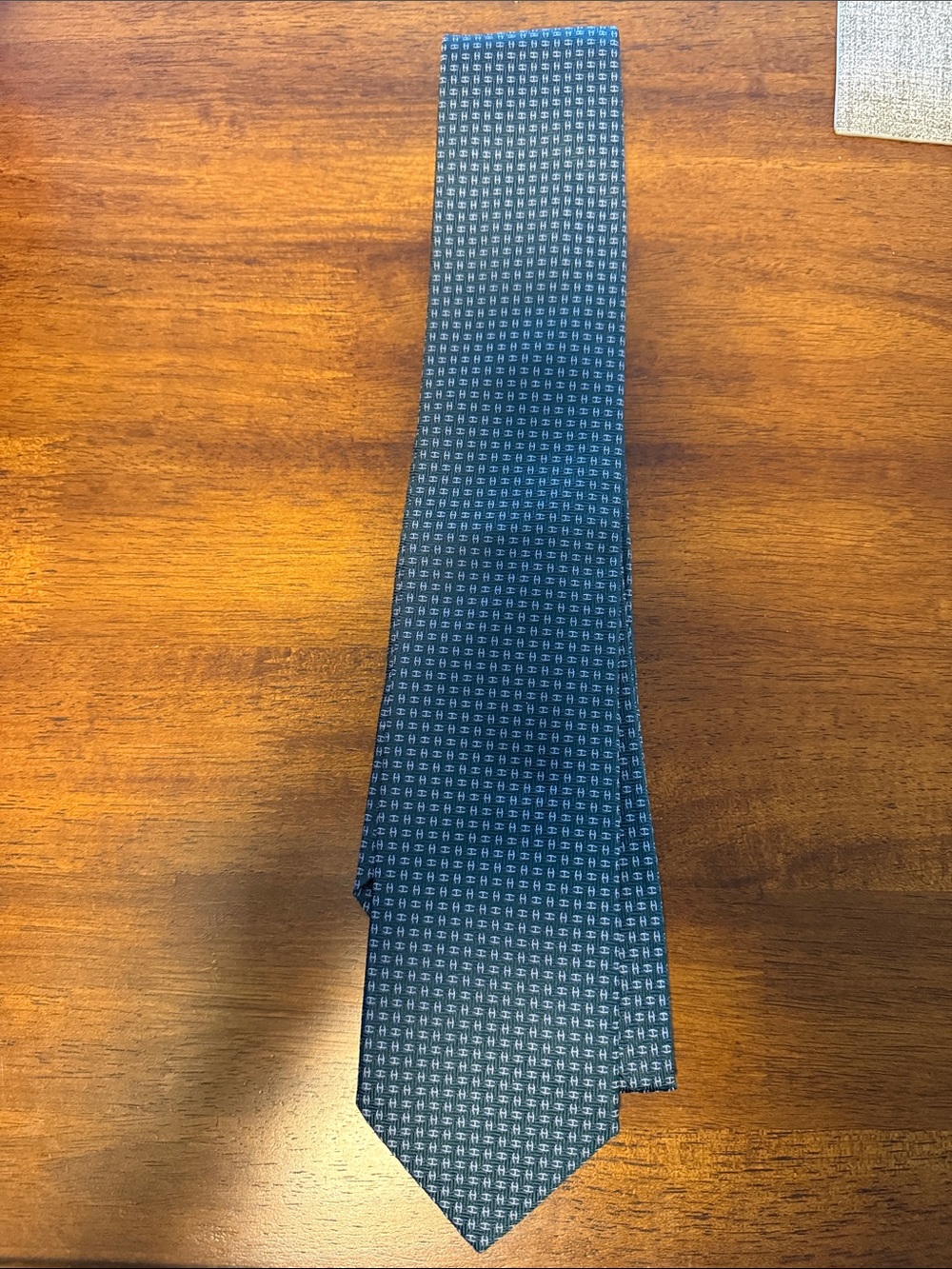 Men's Blue Hermes Tie